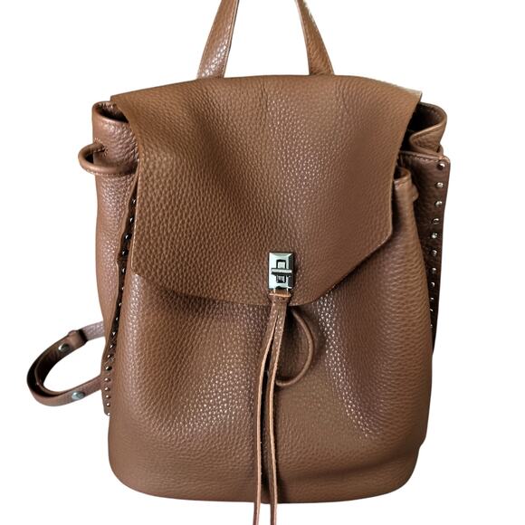 4755) Rebecca Minkoff Darren Signature Leather Backpack in Tobacco color - Picture 2 of 13